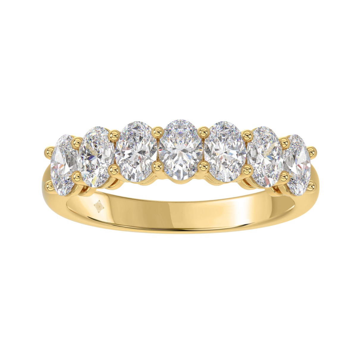 14K YELLOW GOLD 1 1/2CT OVAL DIAMOND LADIES BAND