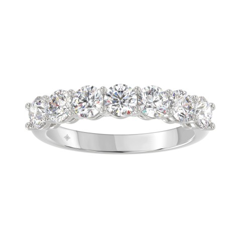 14K WHITE GOLD 1 3/8CT ROUND DIAMOND LADIES BAND