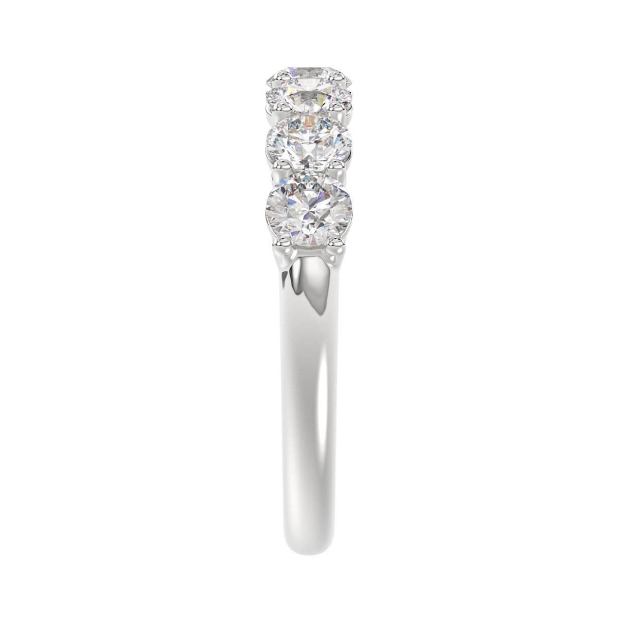 14K WHITE GOLD 1 3/8CT ROUND DIAMOND LADIES BAND