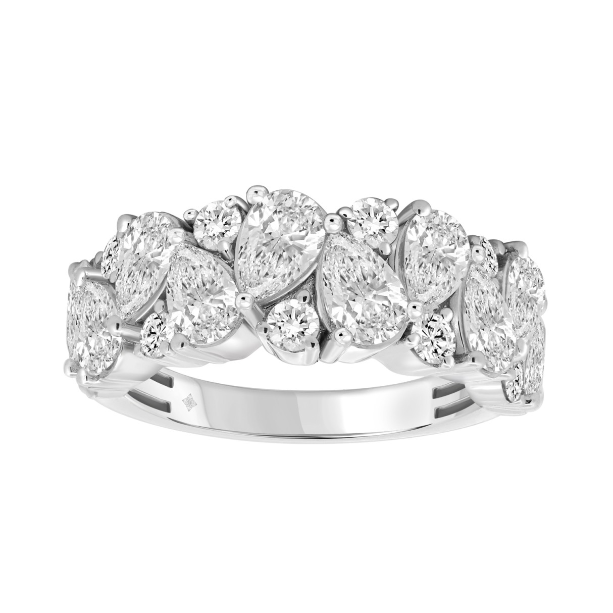 10K WHITE GOLD 3.00CT ROUND DIAMOND LADIES RING