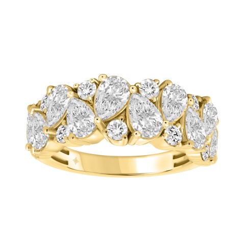 10K YELLOW GOLD 3.00CT ROUND/PEAR DIAMOND LADIES RING 10K YELLOW GOLD 3.00CT ROUND/PEAR DIAMOND LADIES RING