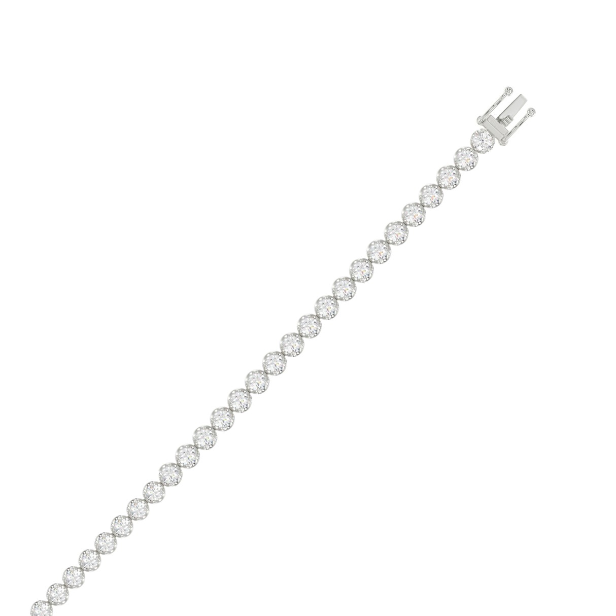 10K WHITE GOLD 3.00CT ROUND DIAMOND LADIES BRACELET