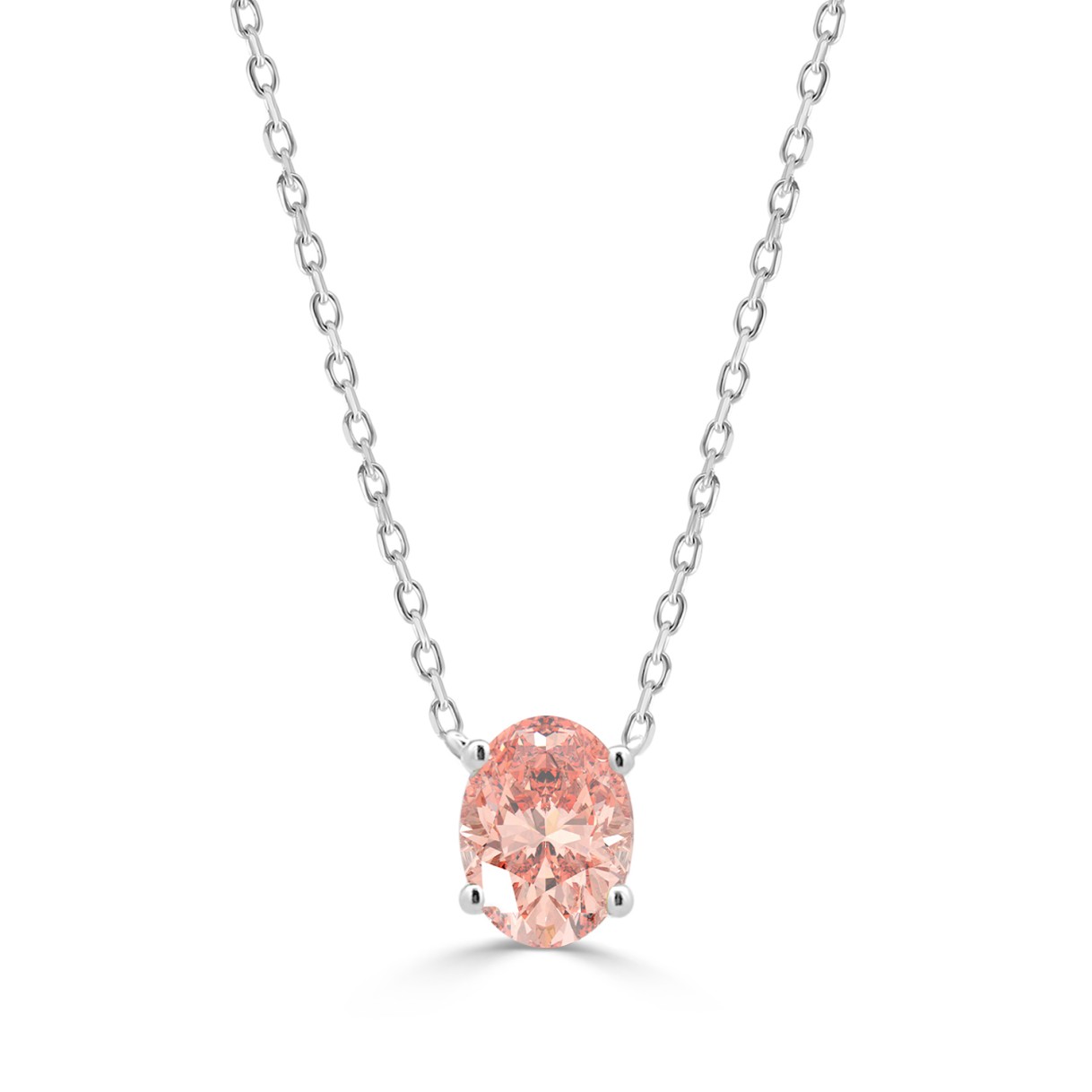 ETERNAL BLUSH COLLECTION 14K WHITE GOLD 1.00CT OVA...