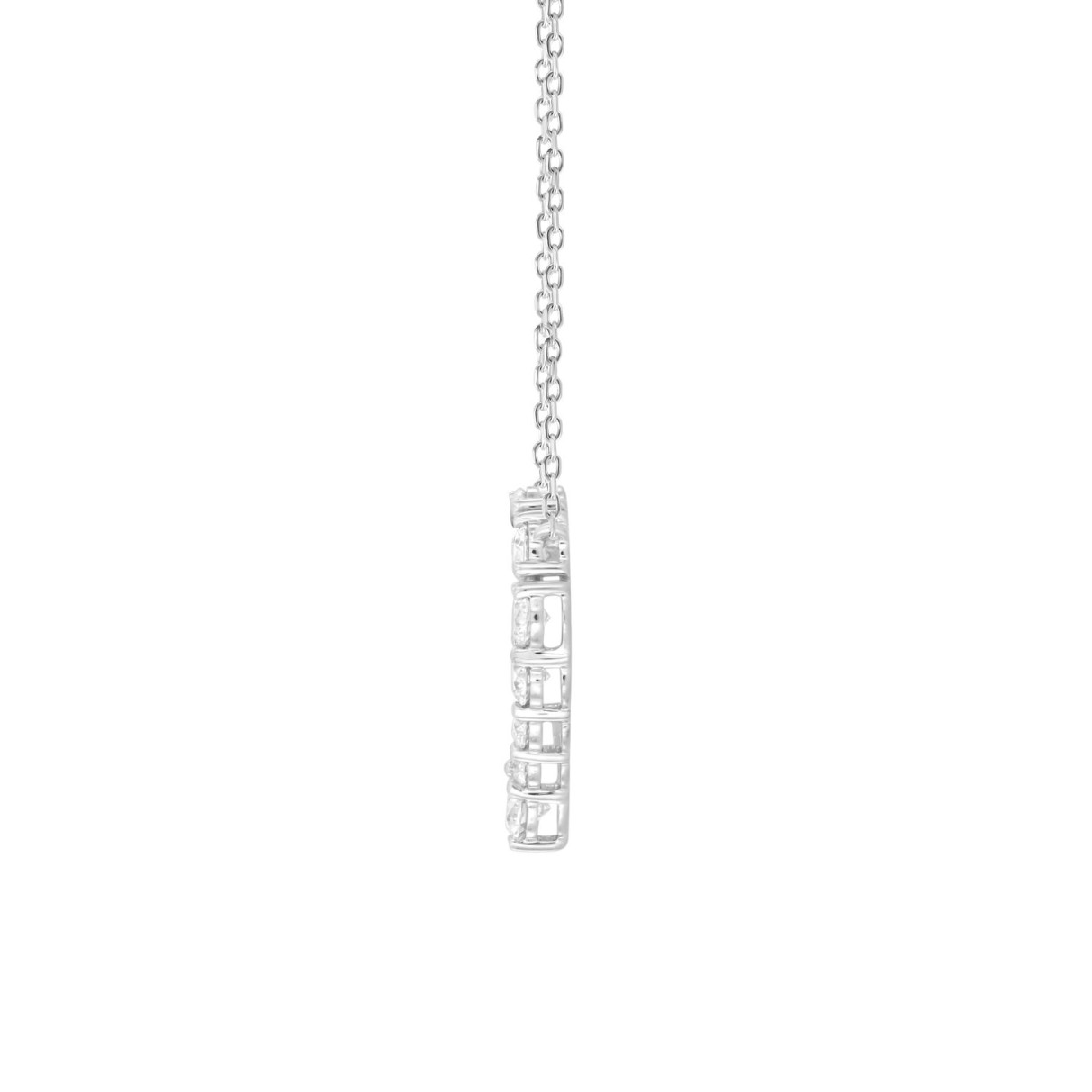 14K WHITE GOLD 2.00CT ROUND DIAMOND LADIES NECKLACE