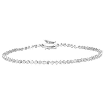 10K WHITE GOLD 1.00CT ROUND DIAMOND LADIES BRACELET