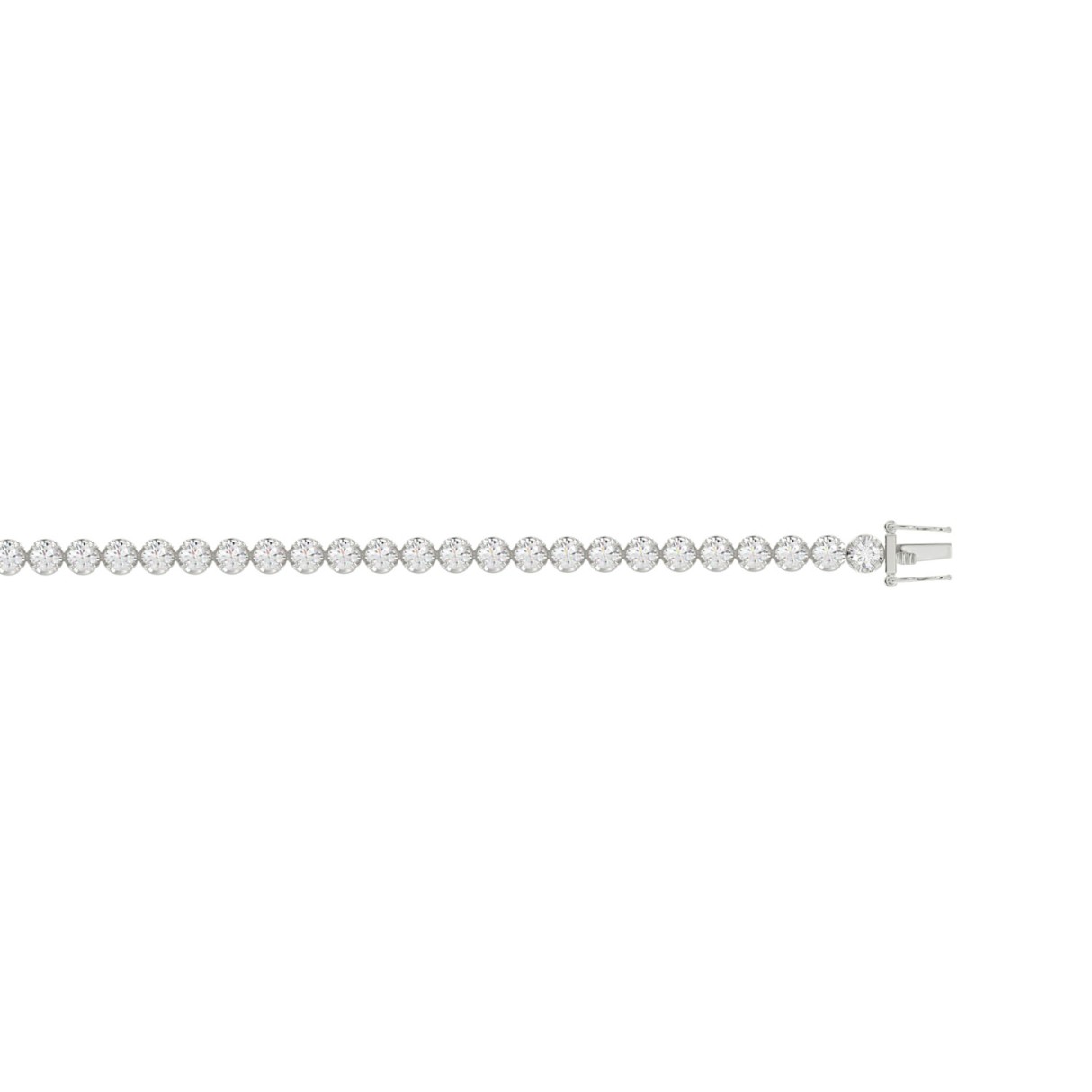 14K WHITE GOLD 2.00CT ROUND DIAMOND LADIES TENNIS BRACELET