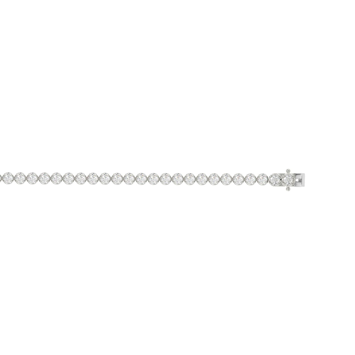 14K WHITE GOLD 2.00CT ROUND DIAMOND LADIES TENNIS BRACELET