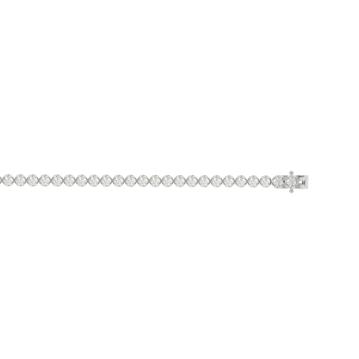 10K WHITE GOLD 2.00CT ROUND DIAMOND LADIES BRACELET