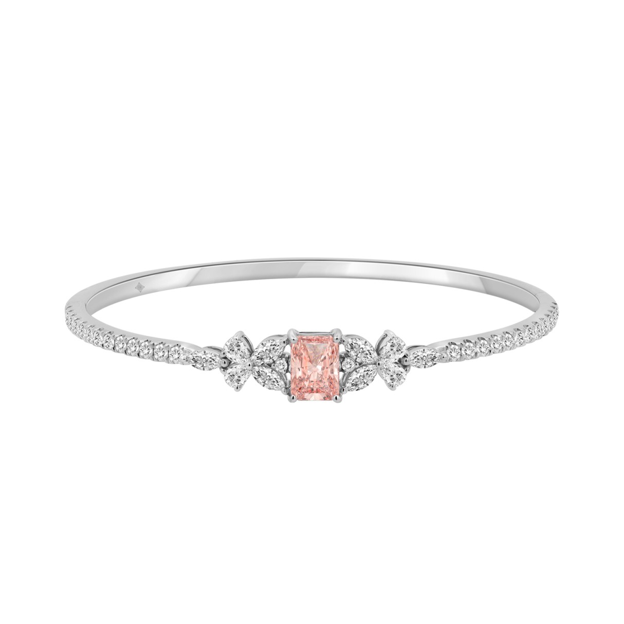 14K WHITE GOLD 3 1/4CT ROUND/PEAR/MARQUISE/PINK RA...