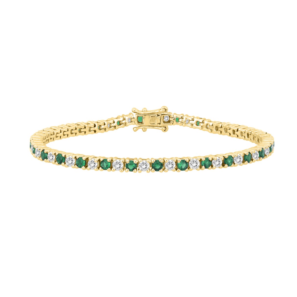 14K YELLOW GOLD 5 3/8CT ROUND/EMERALD ROUND  DIAMO...