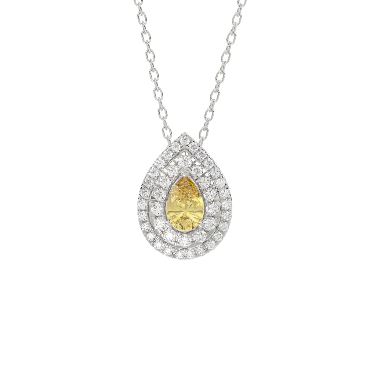 14K WHITE GOLD CRAFTED WITH 18K YELLOW GOLD BACK P...