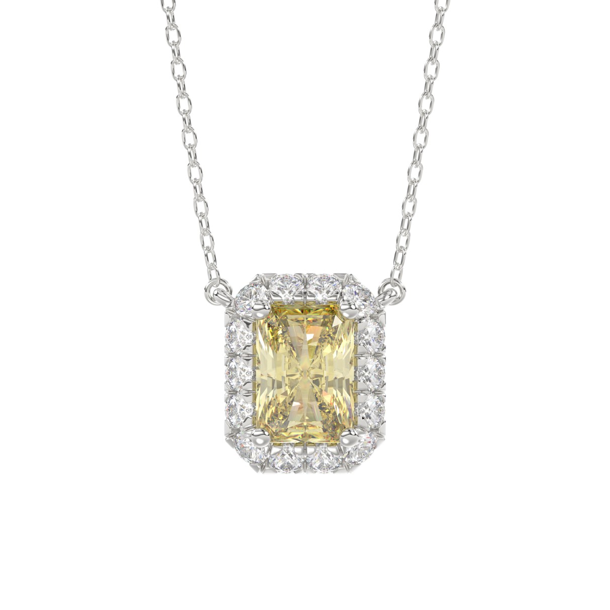 14K WHITE GOLD CRAFTED WITH 18K YELLOW GOLD BACK P...