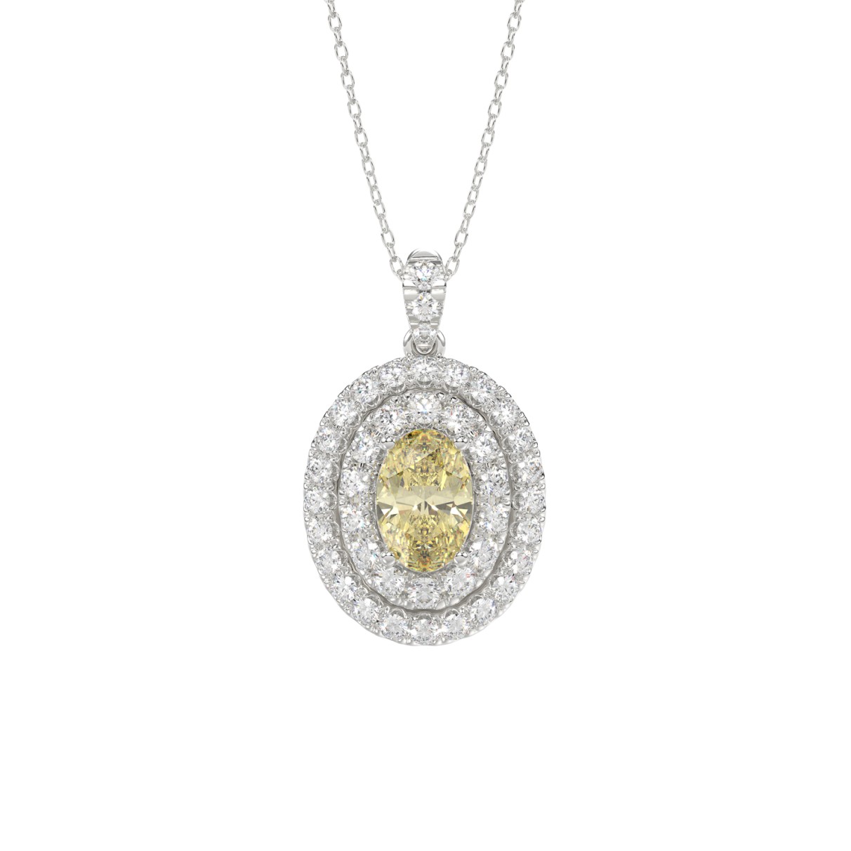 14K WHITE GOLD CRAFTED WITH 18K YELLOW GOLD BACK P...