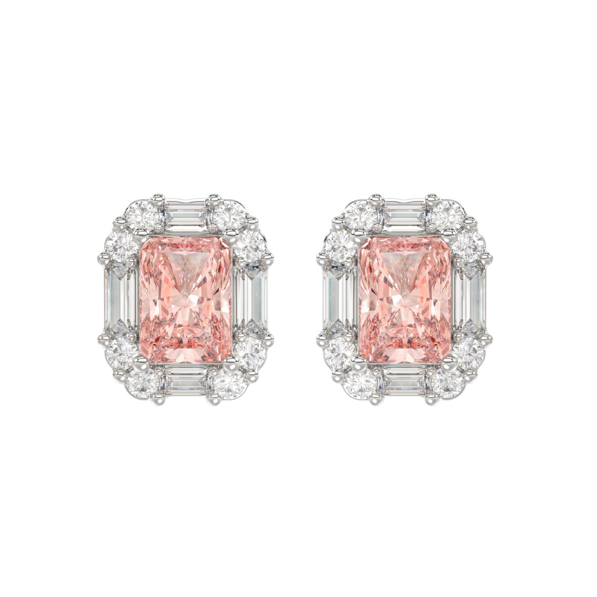 14K WHITE GOLD CRAFTED WITH 18K YELLOW GOLD BACK P...