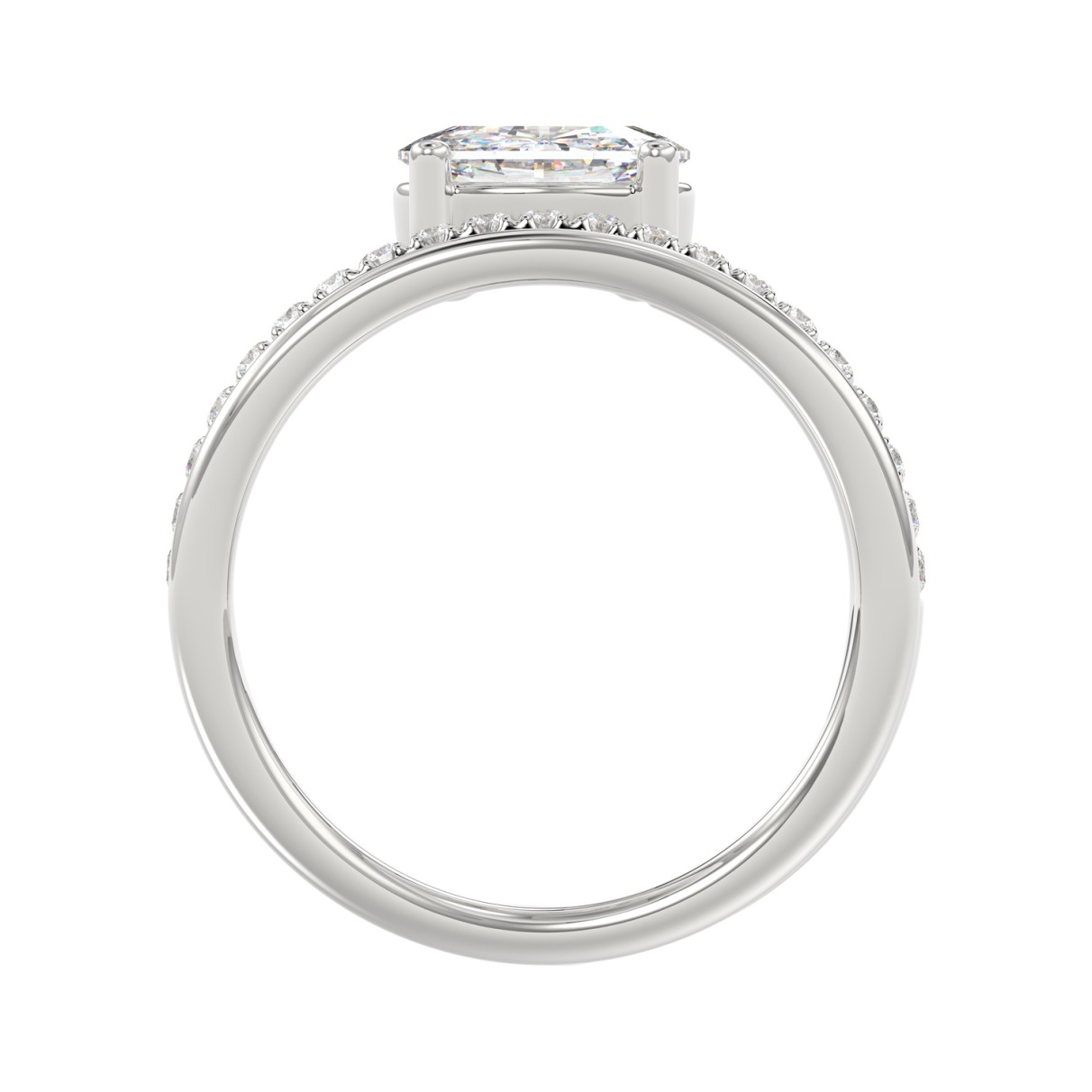 14K WHITE GOLD 1 1/4CT ROUND/OVAL DIAMOND LADIES RING