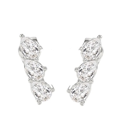 14K WHITE GOLD 1 1/5CT PEAR DIAMOND LADIES EARRINGS