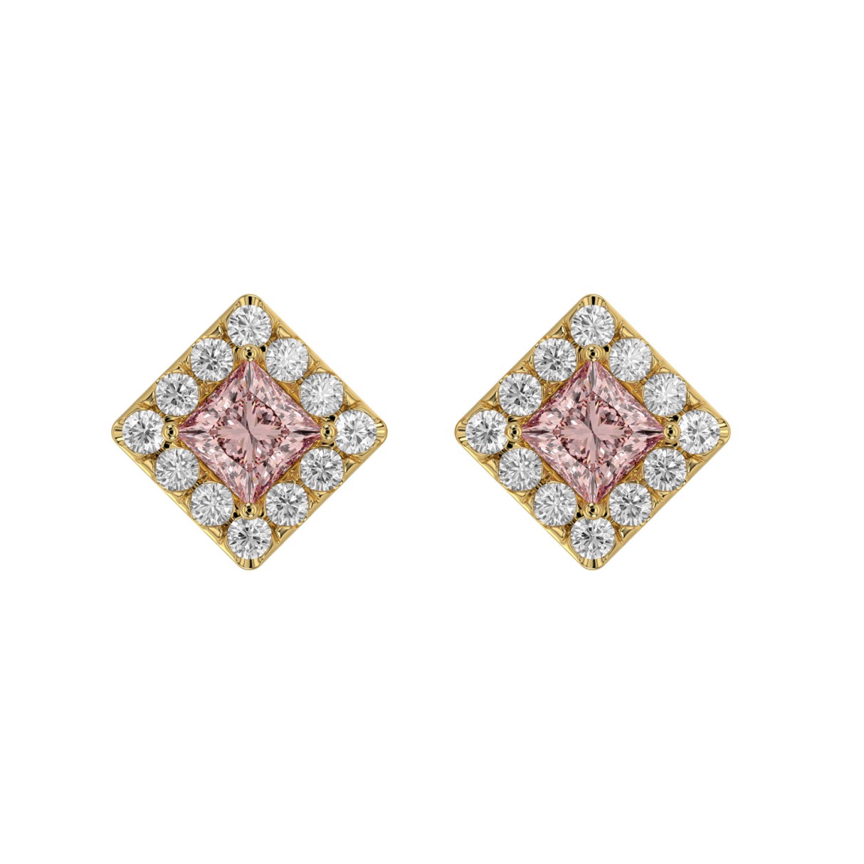 14K YELLOW GOLD 1.00CT ROUND/PRINCESS DIAMOND LADI...