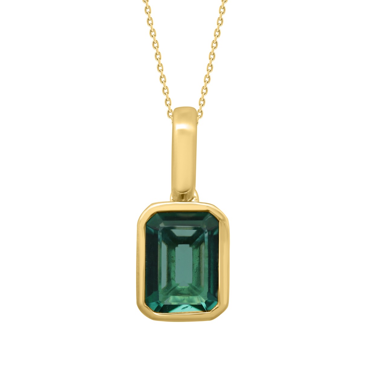 10K YELLOW GOLD 1 1/2CT GREEN EMERALD DIAMOND MEN'...