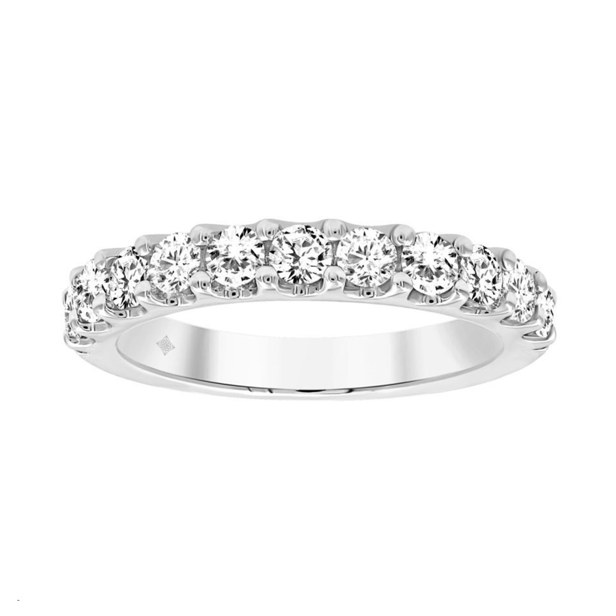 14K WHITE GOLD 1/3CT ROUND DIAMOND LADIES BAND ...