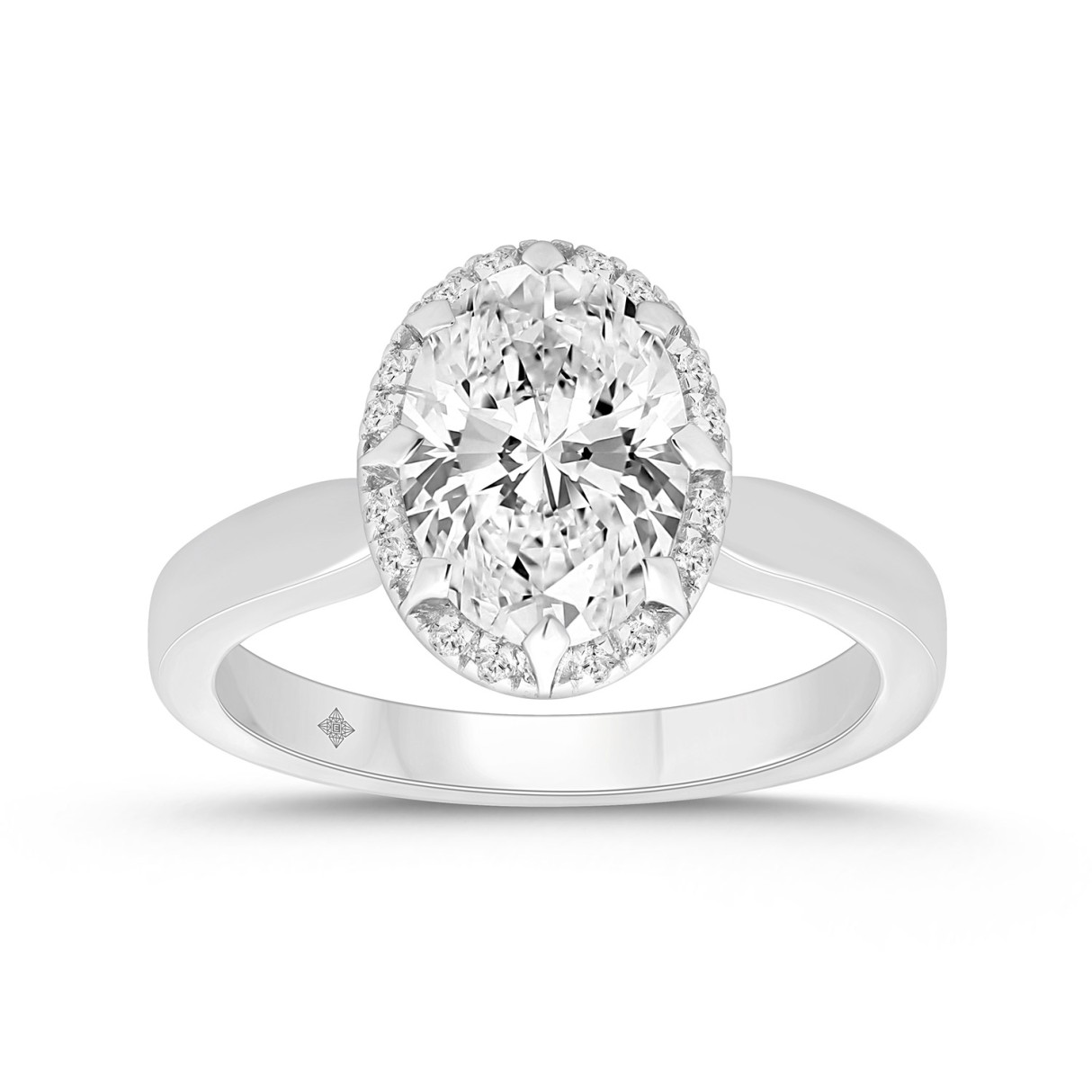 14K WHITE GOLD 2 1/4CT ROUND/OVAL DIAMOND LADIES R...