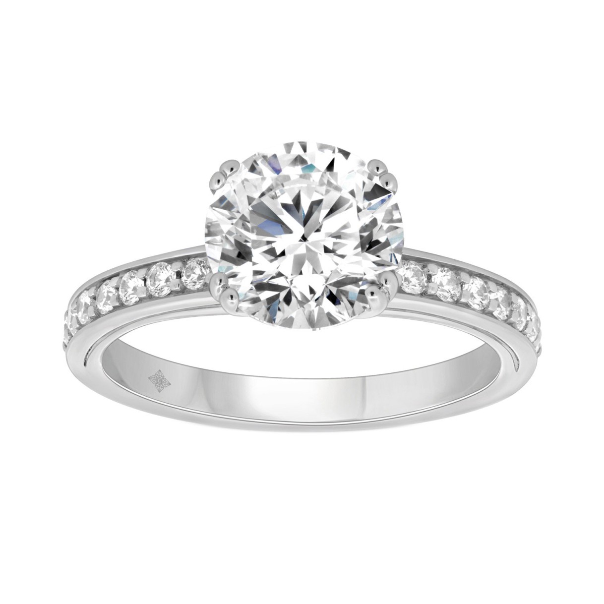 14K WHITE GOLD 2 1/4CT ROUND DIAMOND LADIES RING (...