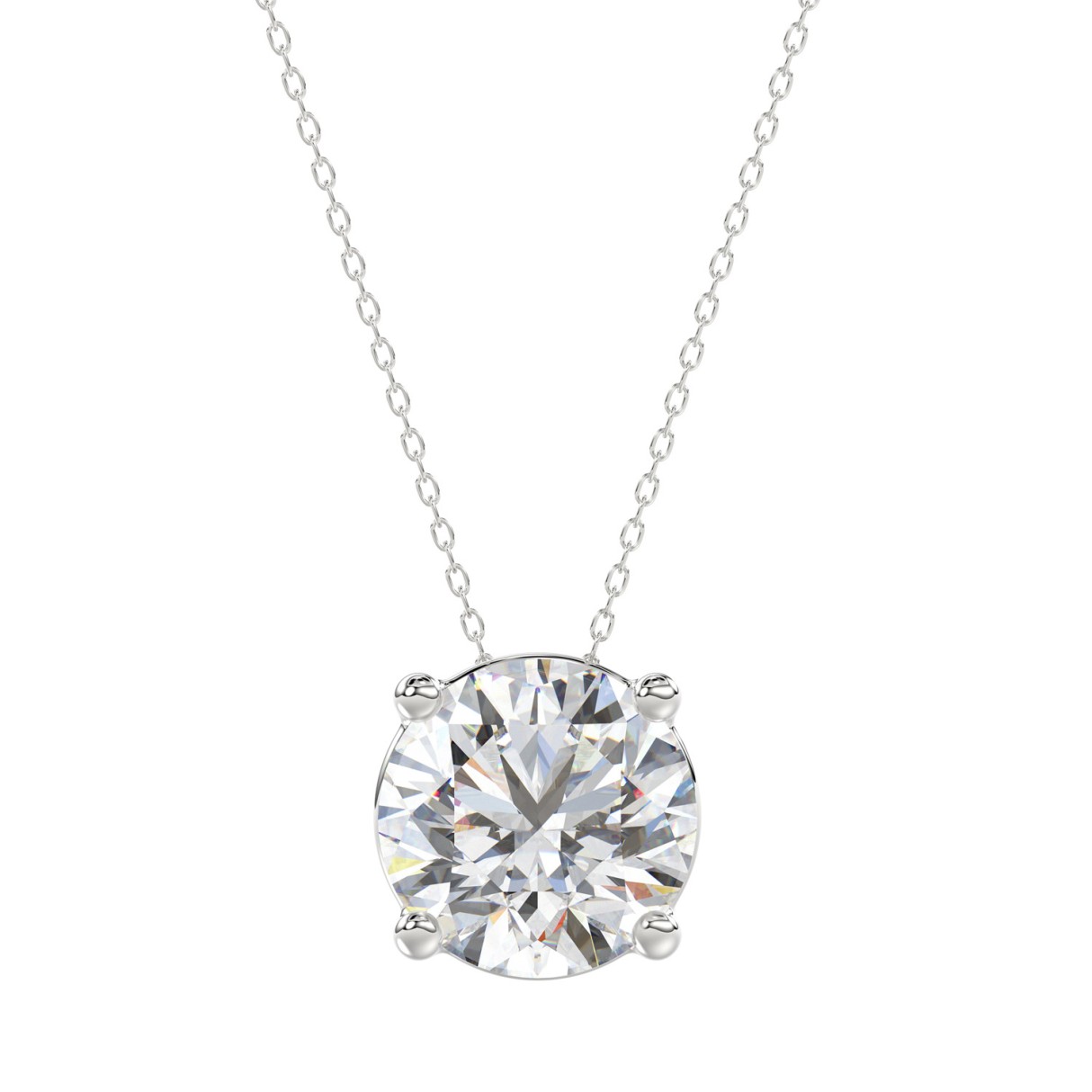 14K WHITE GOLD 4.00CT OVAL DIAMOND SOLITAIRE LADIE...