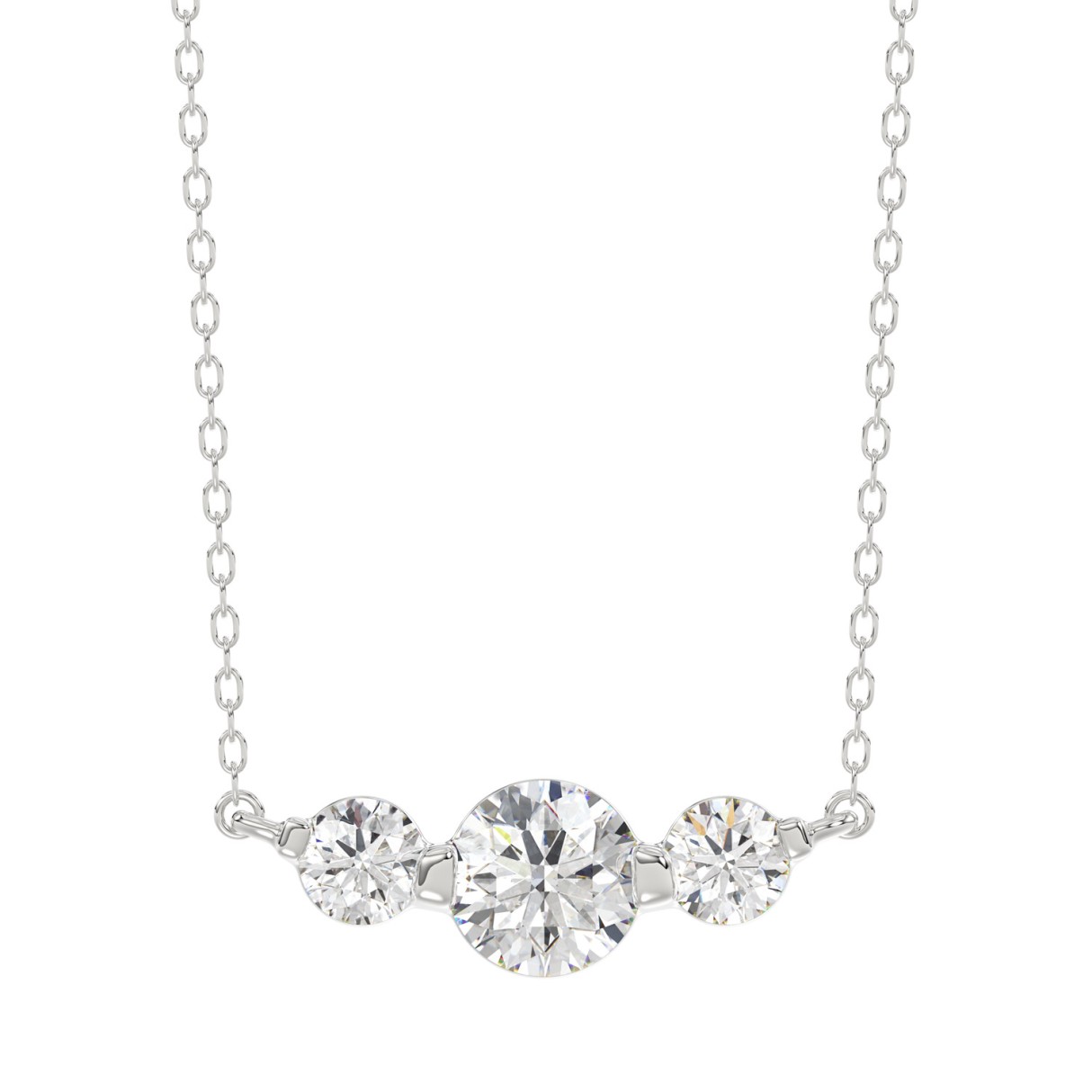 14K WHITE GOLD 1/2CT ROUND DIAMOND LADIES NECKLACE 14K WHITE GOLD 1/2CT ROUND DIAMOND LADIES NECKLACE data-zoom-image=