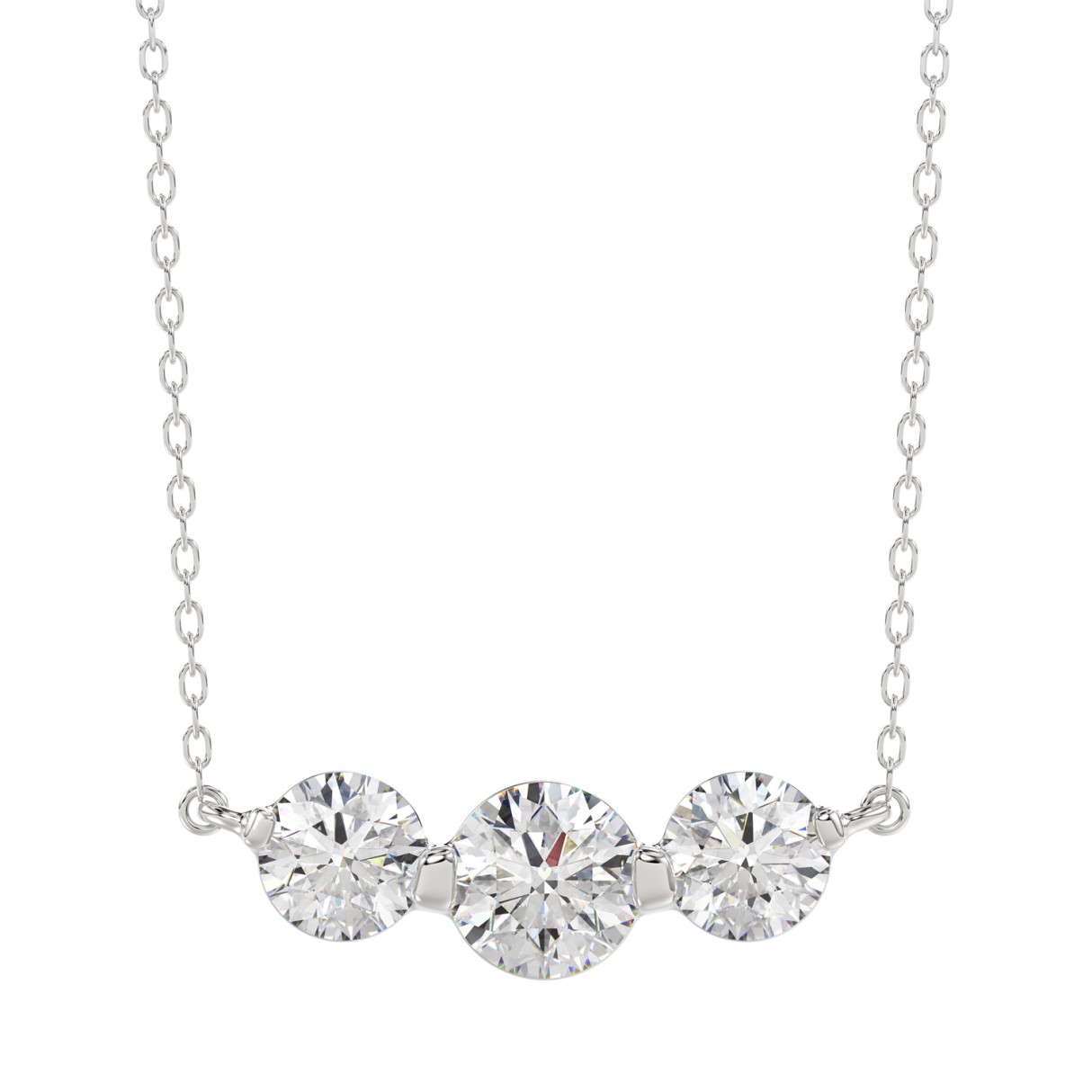 14K WHITE GOLD 3/4CT ROUND DIAMOND LADIES PENDANT ...