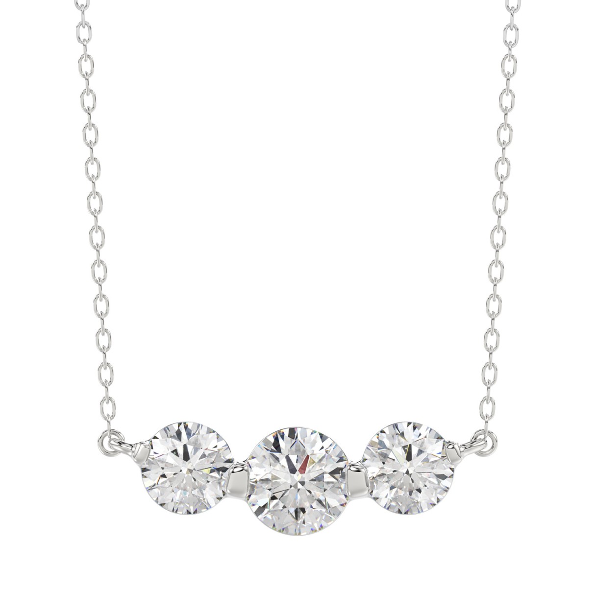14K WHITE GOLD 3/4CT ROUND DIAMOND LADIES PENDANT ...