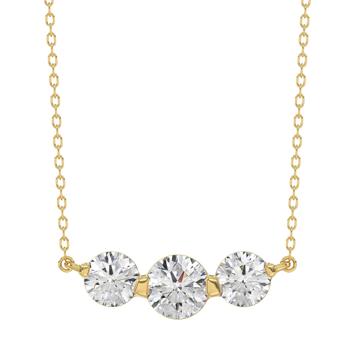 14K YELLOW GOLD 3/4CT ROUND DIAMOND LADIES PENDANT...