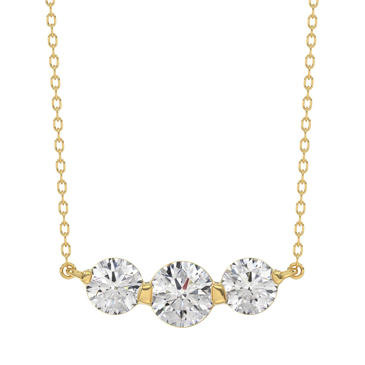 14K YELLOW GOLD 3/4CT ROUND DIAMOND LADIES PENDANT...