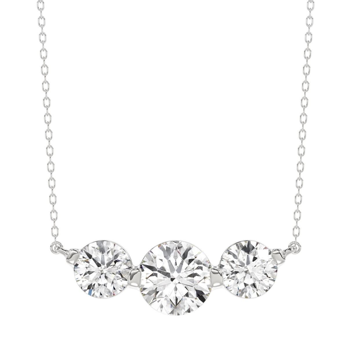 14K WHITE GOLD 2.00CT ROUND DIAMOND LADIES PENDANT...