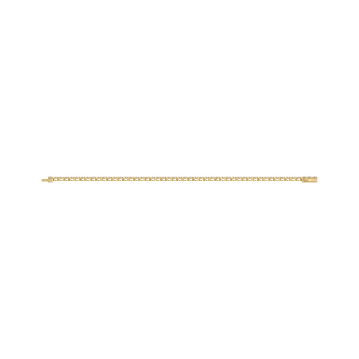 14K YELLOW GOLD 5.00CT ROUND DIAMOND MEN'S TENNIS BRACELET