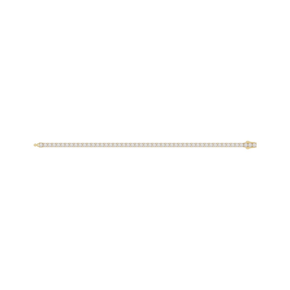 14K YELLOW GOLD 5.00CT ROUND DIAMOND MEN'S TENNIS BRACELET