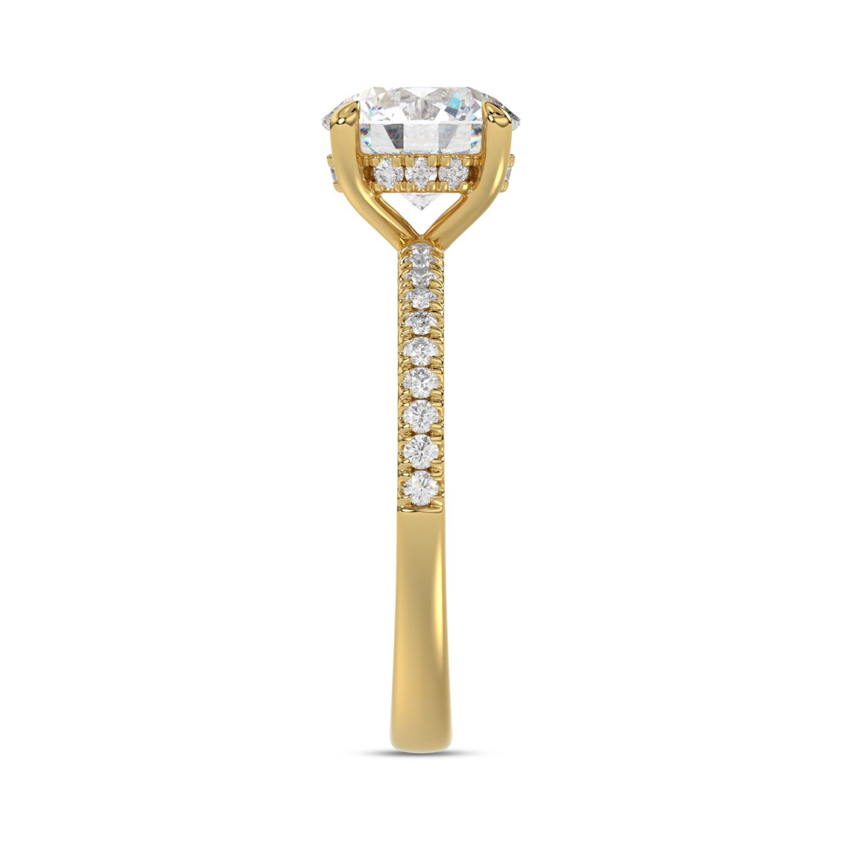 14K YELLOW GOLD 1 3/4CT ROUND DIAMOND LADIES RING (CENTER STONE ROUND DIAMOND 1 1/2CT)