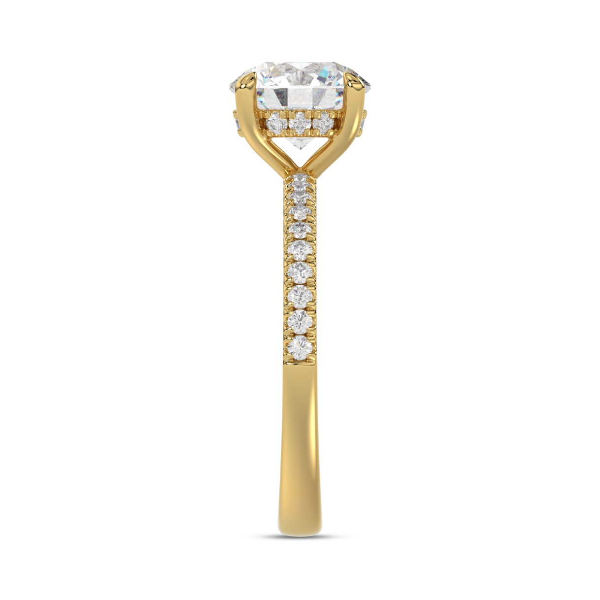 14K YELLOW GOLD 1 3/4CT ROUND DIAMOND LADIES RING (CENTER STONE ROUND DIAMOND 1 1/2CT)
