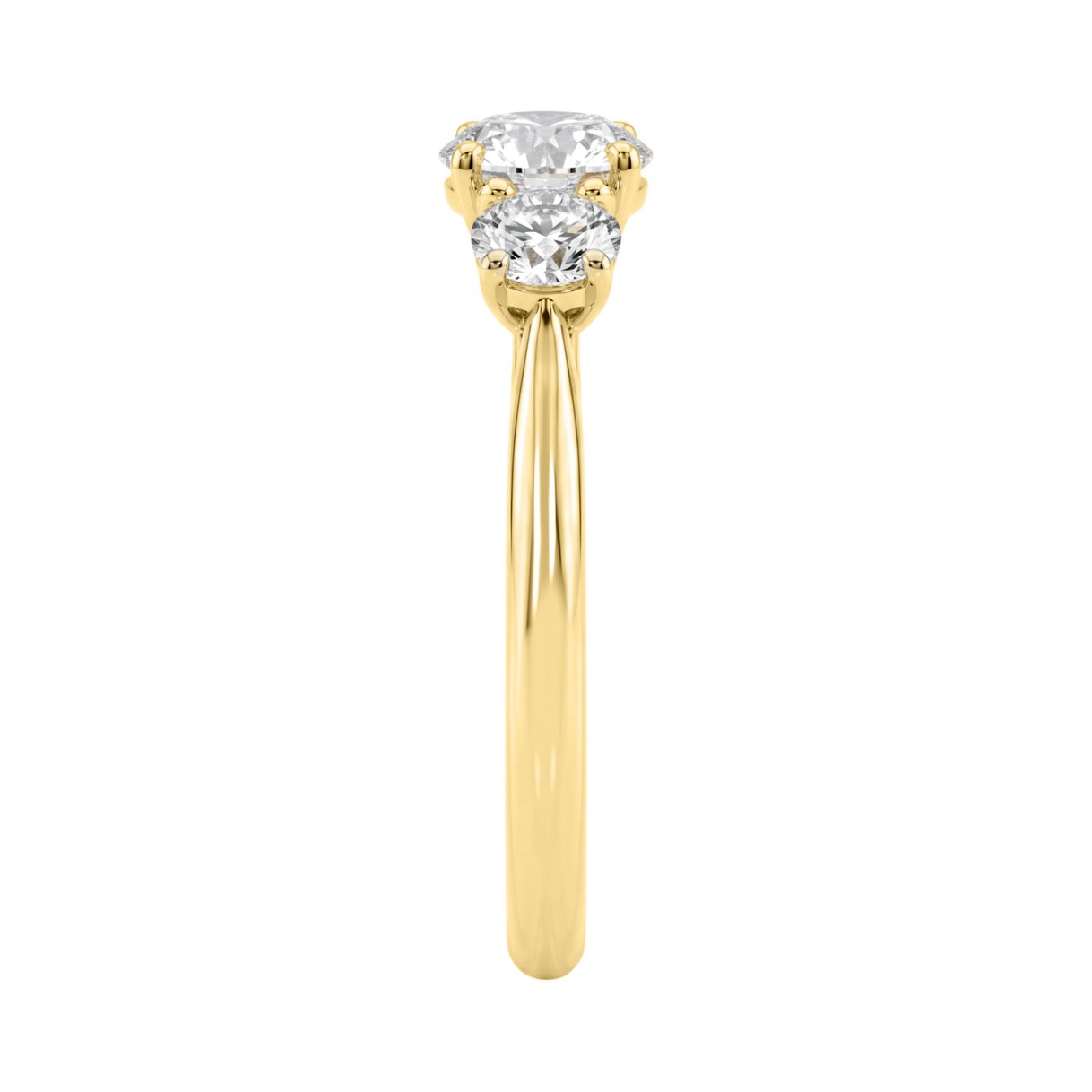 18K YELLOW GOLD 1 1/4CT ROUND DIAMOND LADIES RING