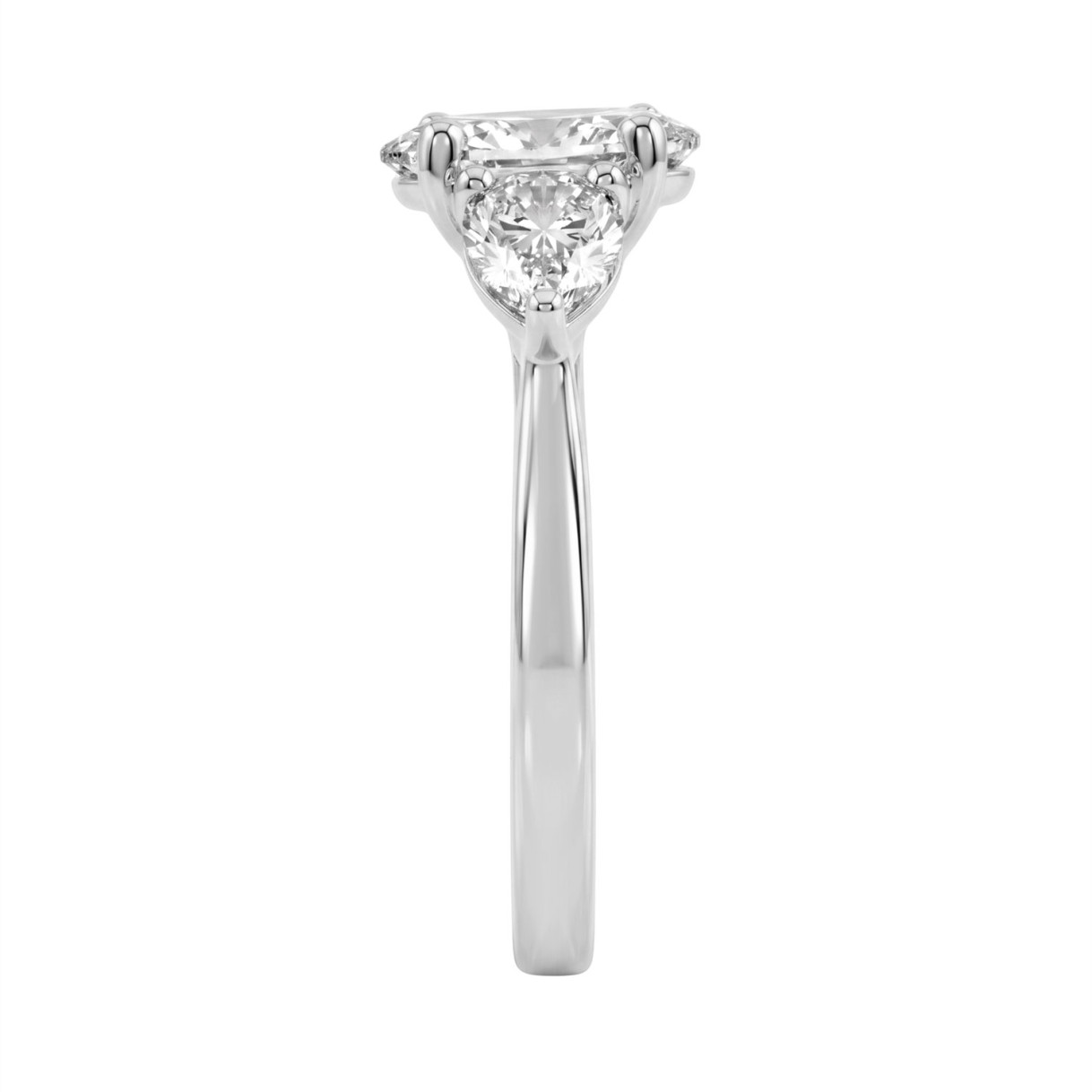 18K WHITE GOLD 2 1/2CT OVAL/PEAR DIAMOND LADIES RING