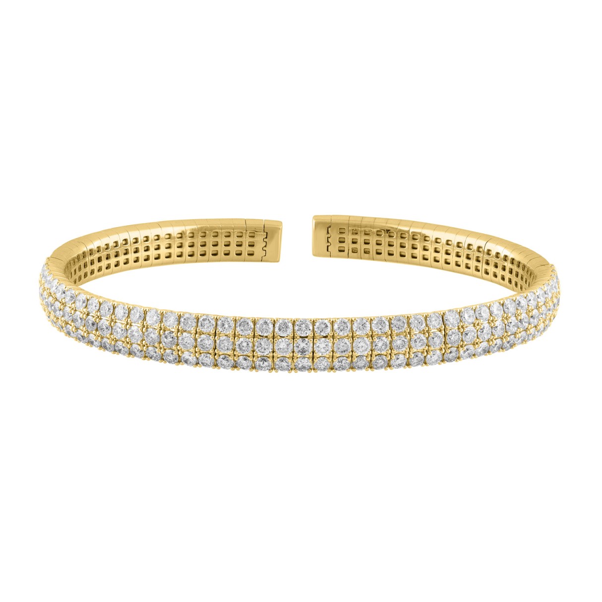 14K YELLOW GOLD 5 1/2CT ROUND DIAMOND LADIES FLEXI...
