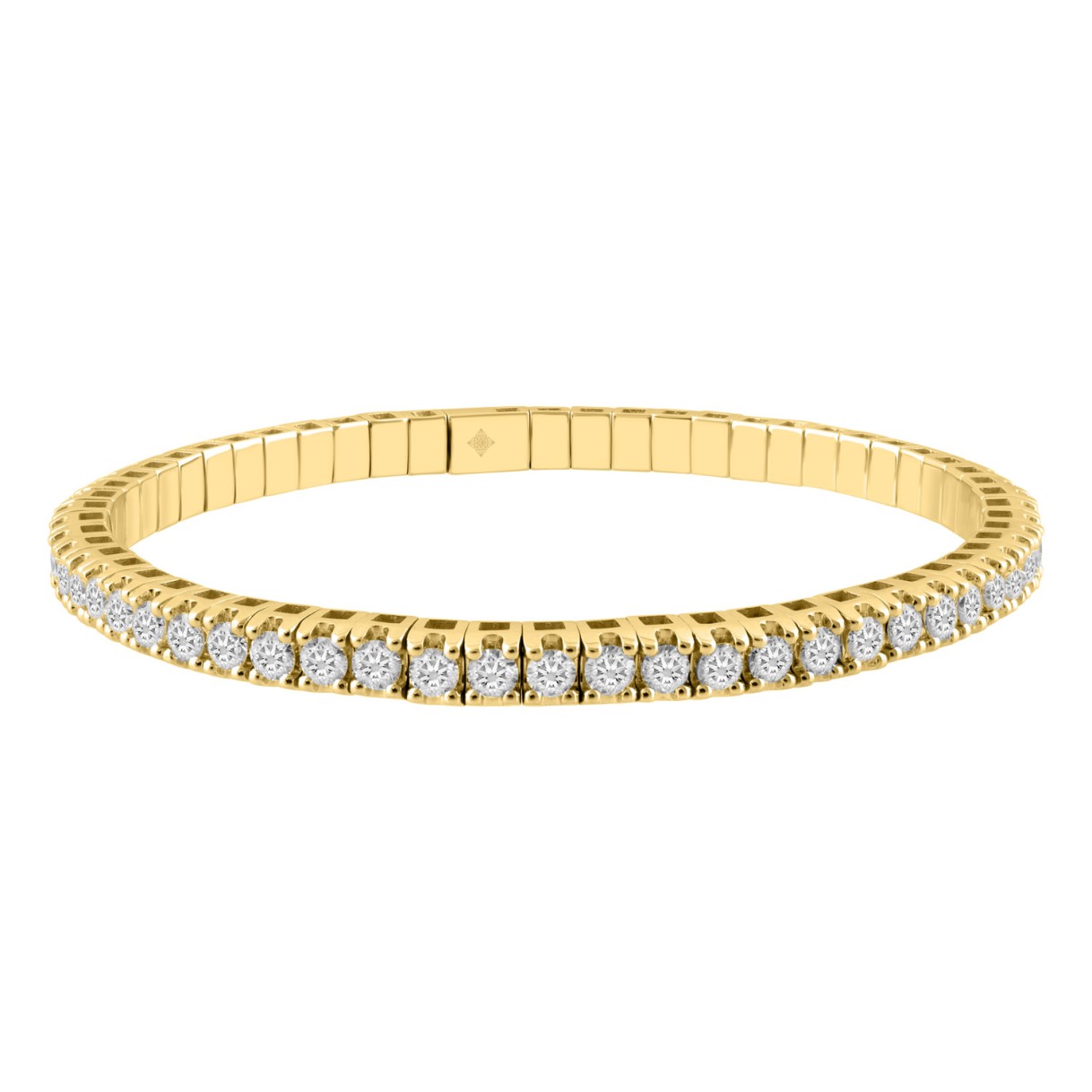 14K YELLOW GOLD 5.00CT ROUND DIAMOND LADIES FLEXIB...