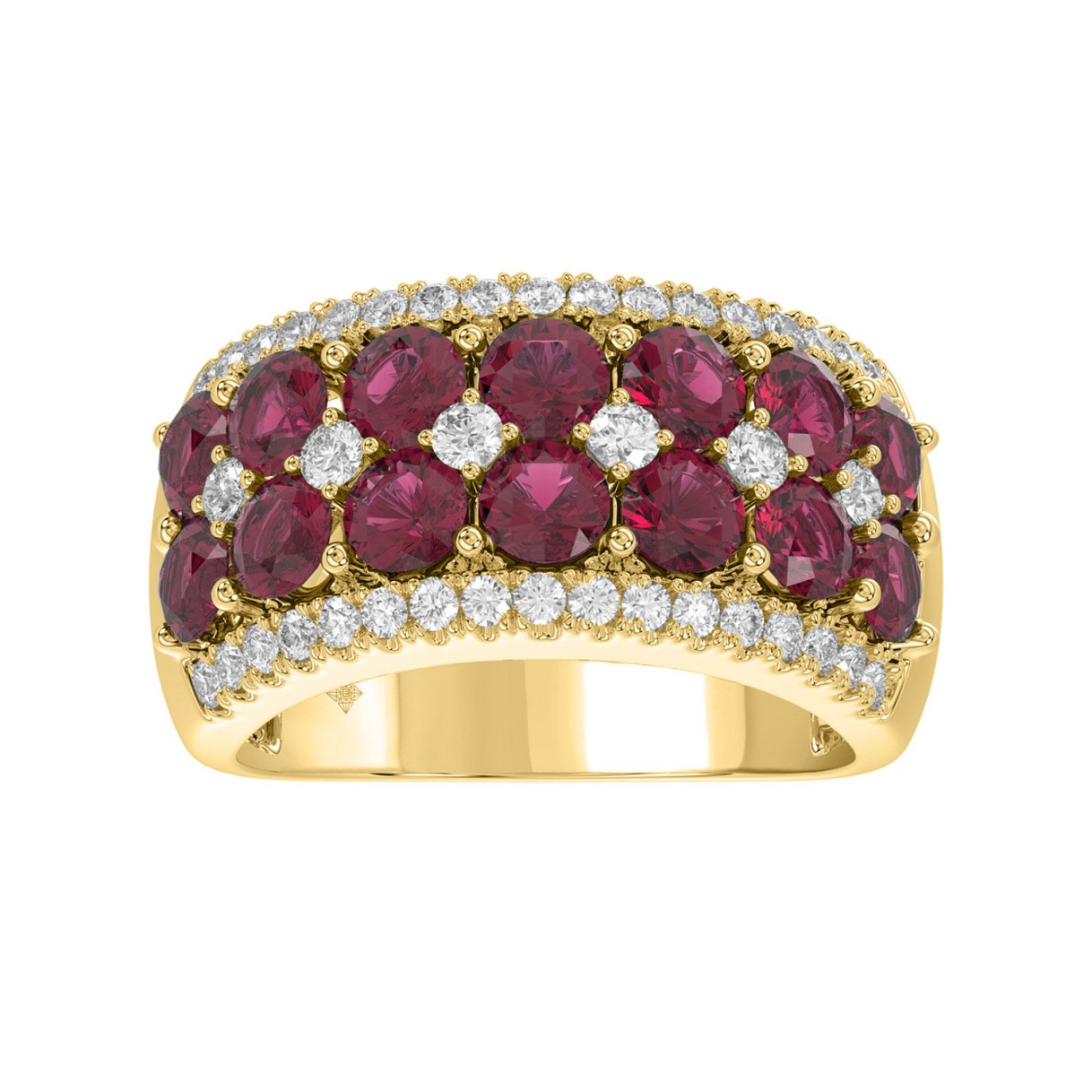 14K YELLOW GOLD 4.00CT ROUND DIAMOND LADIES RING (...