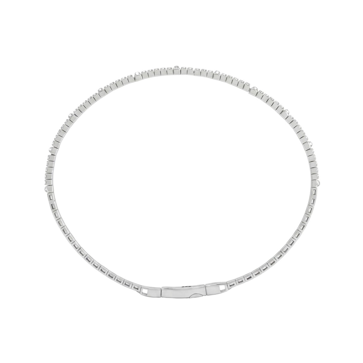 14K WHITE GOLD 1/6CT ROUND DIAMOND LADIES BANGLE