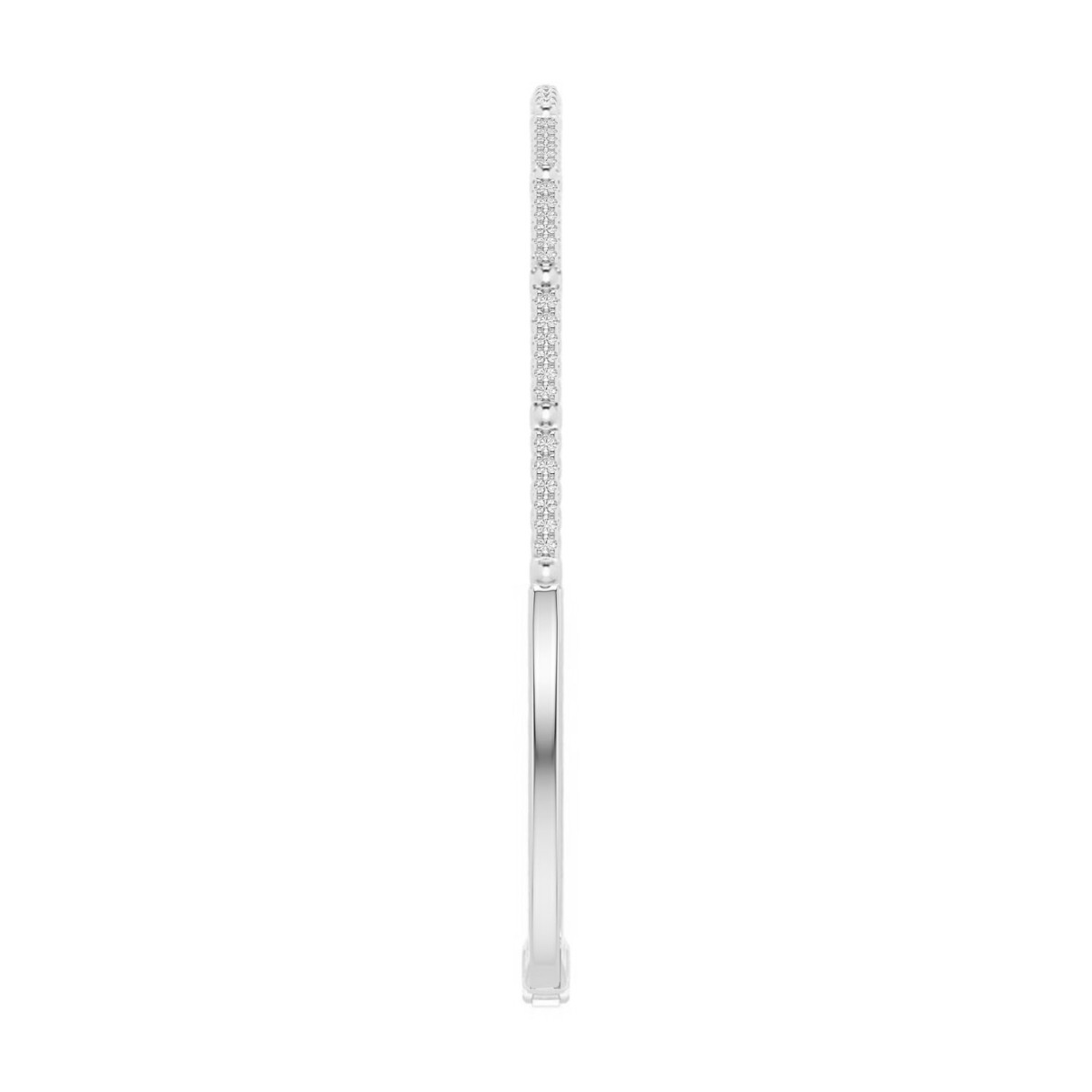 14K WHITE GOLD 1/6CT ROUND DIAMOND LADIES BANGLE