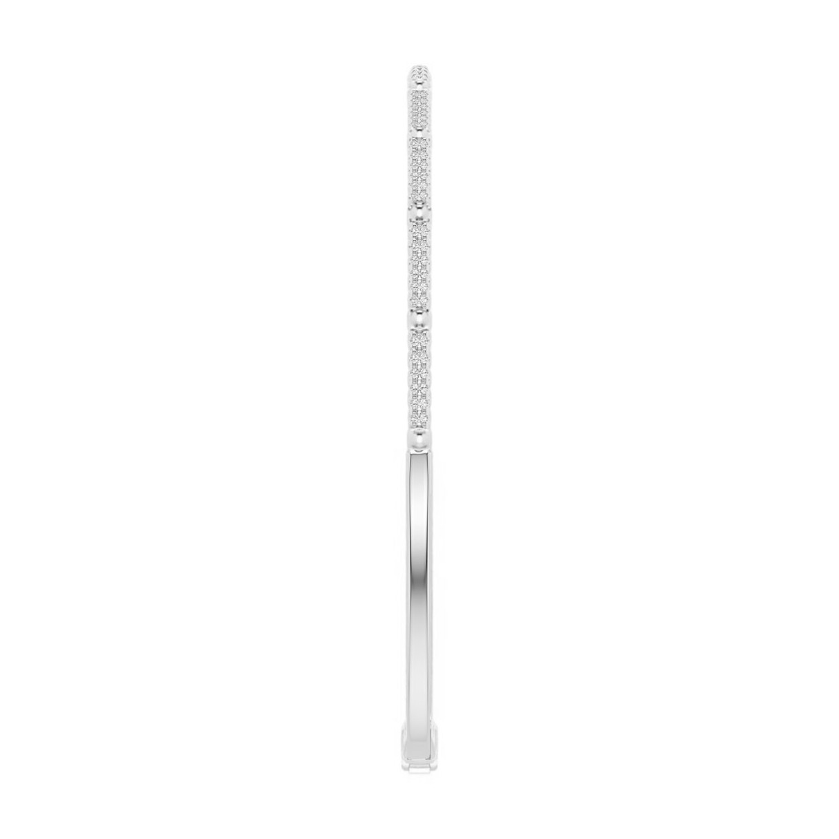 14K WHITE GOLD 1/6CT ROUND DIAMOND LADIES BANGLE