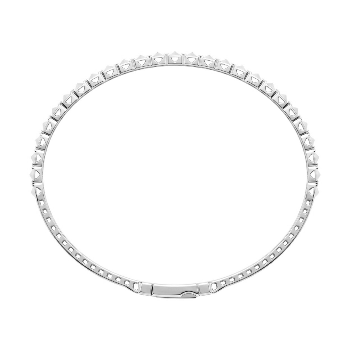 14K WHITE GOLD 1/5CT ROUND DIAMOND LADIES BANGLE