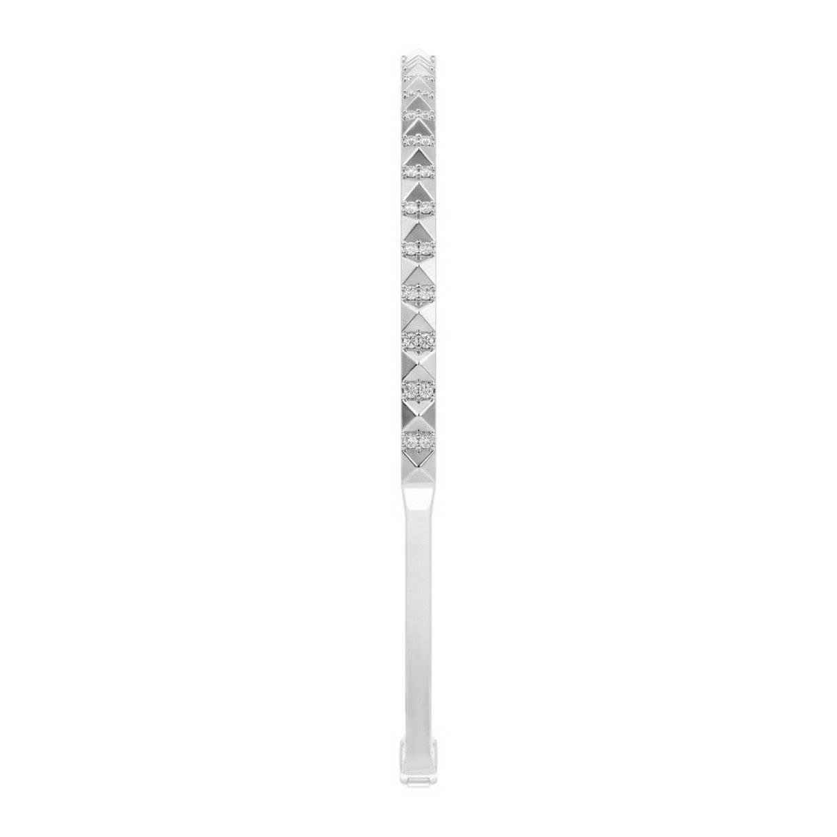 14K WHITE GOLD 1/5CT ROUND DIAMOND LADIES BANGLE