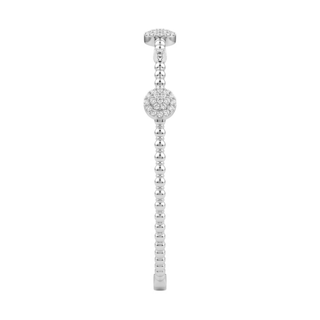 9K WHITE GOLD 5/8CT ROUND DIAMOND LADIES BANGLE