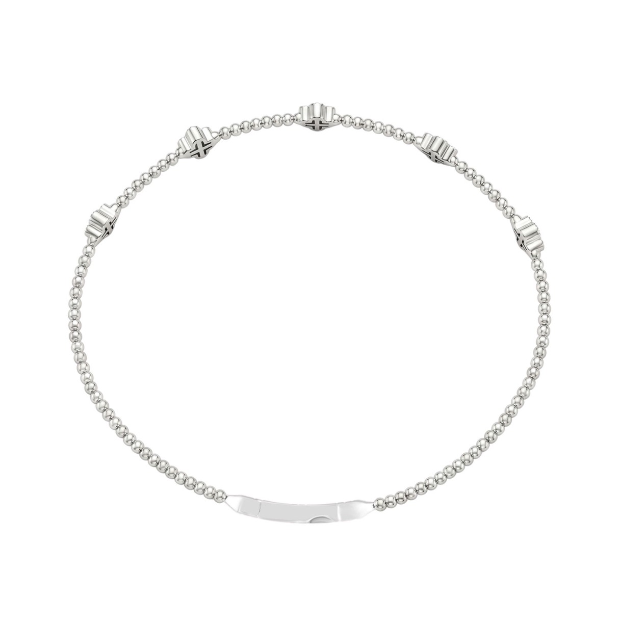 9K WHITE GOLD 3/8CT ROUND DIAMOND LADIES BANGLE