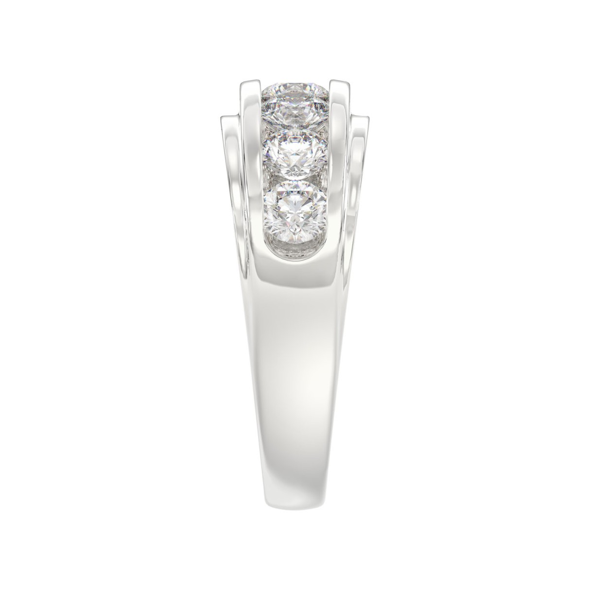 14K WHITE GOLD 2.00CT ROUND DIAMOND MEN'S RING 14K WHITE GOLD 2.00CT ROUND DIAMOND MEN'S RING