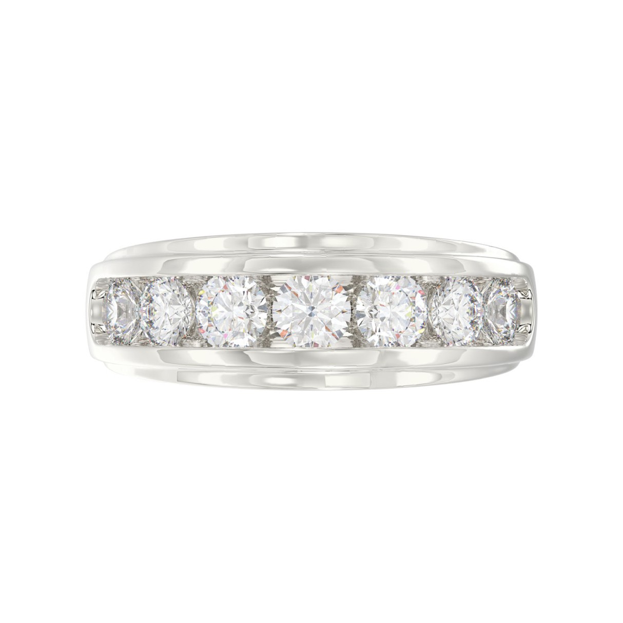 14K WHITE GOLD 2.00CT ROUND DIAMOND MEN'S RING 14K WHITE GOLD 2.00CT ROUND DIAMOND MEN'S RING